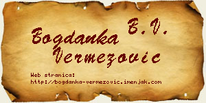 Bogdanka Vermezović vizit kartica